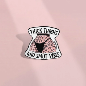 Funny Thick Thighs Fishnet Stockings Enamel Brooch Pin Alloy Metal Badge For Clothes Backpack Decoration Individual Jewelry