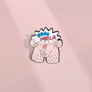 Grappige Cartoon Good Feels Emaille Pin Eigenaardige Legering Broche Voor Rugzak Kleding Accessoires Unisex Sieraden