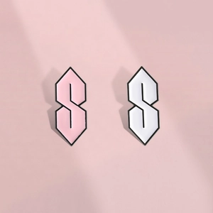 Trendy Cool S Geometric Enamel Brooch Pin Minimalist Alloy Lacquer Badge For Clothing Backpack Accessories Unisex Jewelry Gift