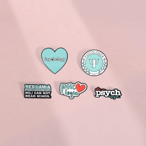 Pin's en Émail Symbole de Psychologie Créative Broche Psi Badge Pour Vêtements Sacs Psychologue Étudiant Bijoux Cadeau de Remise des Diplômes