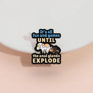 Épingle de chien en émail rigolo avec citation d'humour, badge créatif pour amateur d'animaux