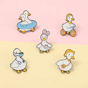 Ensemble de Badges Broches en Émail Canard de Dessin Animé Broches Animaux pour Vêtements Sacs à Dos Chapeaux Accessoire