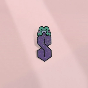 Green Frog On Purple Glitter Cool S Enamel Pin Alloy Cartoon Brooch For Clothes Bags Personalized Jewelry Decoration Gift