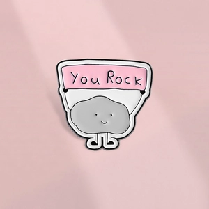 Creative Cartoon Rock Enamel Pin You Rock Banner Alloy Lapel Badge Brooch For Backpack Clothing Women Men Accessories Gift