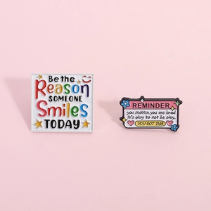 Spille Smaltate Con Citazioni Ispiratrici Reminder You Matter Be The Reason Someone Smiles In Lega Di Metallo Per Vestiti Unisex