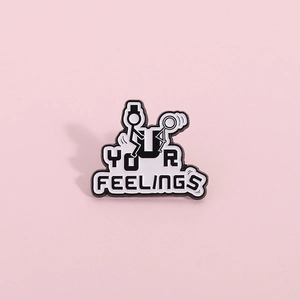 Funny Stickman Pattern Alloy Enamel Brooch Humorous Lettering Badge Clothing Backpack Accessory For Men Women Pin
