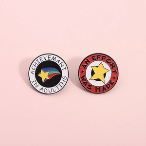 Broches en Alliage d'Émail Créatives Achievement In Adulting An Effort Was Made Badges Humoristiques Drôles pour Décoration Vêtements Sac à Dos Unisexe