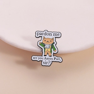Kreative Emaille Pin Cartoon Katze Abzeichen Arbeitsplatz Humor Hamilton Parodie Zinklegierung Brosche Für Rucksack Kleidung