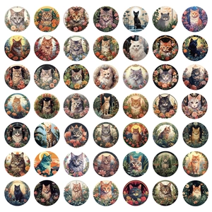49 pieces of waterproof cartoon cat stickers for DIY decoration of guitars and laptops