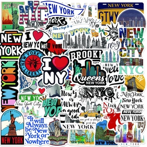 New York City Graffiti Aufkleber Wasserdichte PVC Abziehbilder Für Laptop Gepäck Gitarre DIY Dekoration
