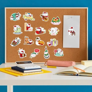 Set di 50 adesivi natalizi con scoiattoli impermeabili per laptop e decorazioni fai-da-te