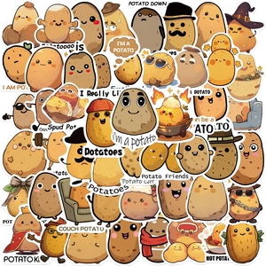Funny Cartoon Potato Stickers Waterproof PVC DIY Decals For Laptop Guitar Luggage Bottle Decoration For Kids Adults Teens
