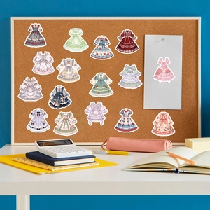 Autocollants de mode Lolita sur liège avec accessoires de bureau pour déco DIY