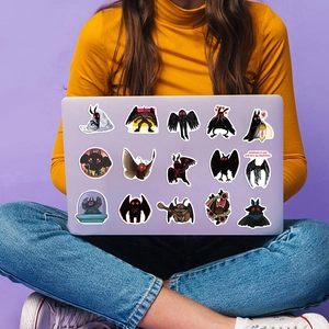 50 pieces of waterproof cartoon Mothman stickers for laptops and luggage decoration