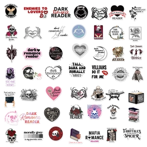 50pcs Dark Romance Gothic stickers for laptop and guitar with waterproof PVC design