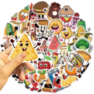 Cute cartoon food graffiti stickers for DIY laptop luggage featuring personified cheese