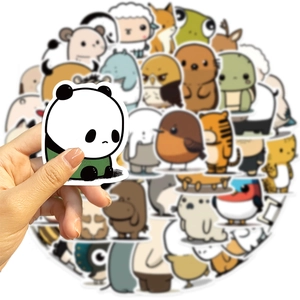 50 cute cartoon animal graffiti stickers for laptops and guitars with waterproof DIY design