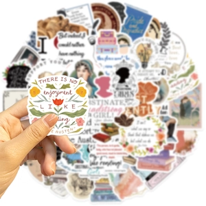 50 adesivi letterari di Jane Austen per decorare laptop e diari personali