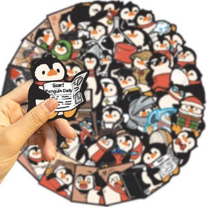 50pcs funny cartoon penguin graffiti stickers for laptop and guitar DIY decoration