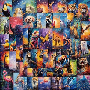 Artistieke Dieren Stickers Melkweg Kleuren Voor Laptop Gitaar Bagage DIY Waterdicht PVC Mat Vernis Graffiti Decals