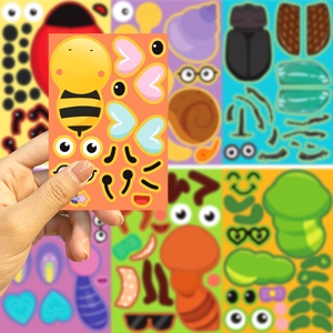 Macro shot of cartoon bee DIY stickers for decorating phone cases and notebooks