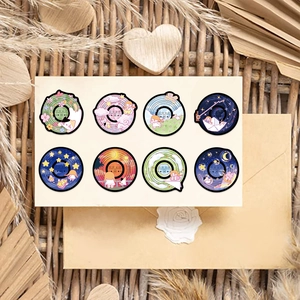 Lot de 8 stickers vinyles imperméables avec illustrations de chats et de nature