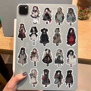 50pcs Gothic Cartoon Vampire Girl Waterproof Stickers for Laptops and Guitars Decor