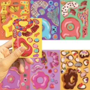 Cartoon Donut Aufkleber Set wasserfest für DIY Tagebuch und Scrapbook Dekoration
