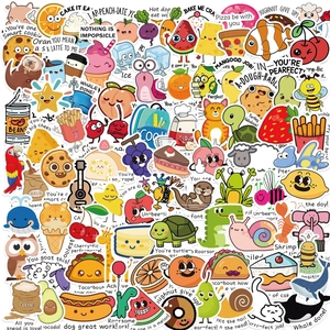 100pcs waterproof cartoon pun stickers for DIY laptop guitar and luggage decoration