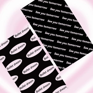 Minimalist DIY phone back cards stickers with Ballet Dream and See You Tomorrow prints