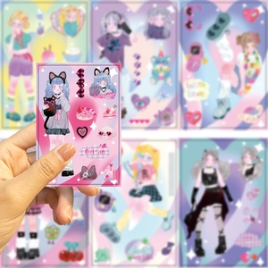 Adesivi Y2K rosa stile kawaii con gatto per decorare custodie di telefoni e notebook