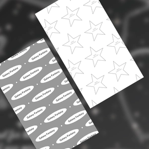 Detail of DIY long strip stickers with Galaxy Fantasy and Have a Nice Day typography