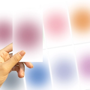Close-up of DIY decorative girl series phone back cards with soft colorful gradient art