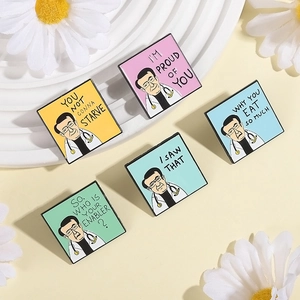 5er-Set lustige Arzt-Emaille-Pins mit motivierenden Sprüchen für Kleidungsaccessoires