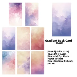Detailed view of 8 girl-series DIY decorative stickers with dimensions 16.95x9.6cm