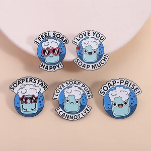 Épingle en Émail Savon de Dessin Animé Créatif Broche de Jeux de Mots Mignon Badge SOAPERSTAR Épingles pour Sacs Vêtements Bijoux Unisexe