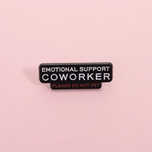 Funny Emotional Support Coworker Enamel Pin Please Do Not Pet Zinc Alloy Metal Brooch Badge For Office Work Daily Gift Jewelry