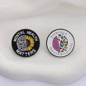 Broches en émail mignonnes pour la santé mentale et l'embrasement de la neurodiversité