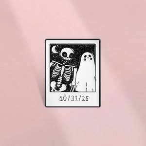 Halloween Creative Polaroid Enamel Pin Skeleton Ghost Starry Sky Zinc Alloy Brooch Badge For Clothing Backpack Accessories