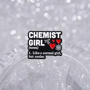 Unique Science Enamel Pin featuring chemistry symbols and molecular art for scientists