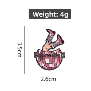 Détail du pin's émaillé Bejeweled avec dimensions précises de taille et de poids inclus
