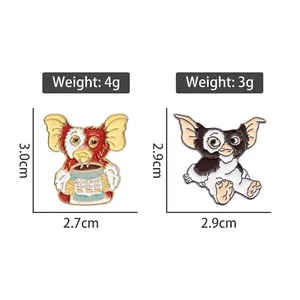 Classic Gremlins enamel pin set featuring cute movie characters in zinc alloy and paint