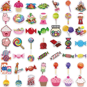 Lot de 100 autocollants de gâteaux et bonbons colorés pour décoration DIY étanche