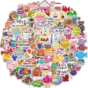 100pcs autocollants graffiti bonbons gâteaux pour décoration étanche bagage DIY