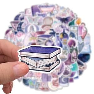 Purple magic theme waterproof stickers for luggage DIY decoration