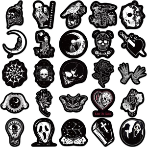 50 pieces of waterproof dark gothic graffiti stickers for guitar and laptop decoration
