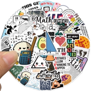 50-piece waterproof mathematical formula stickers for luggage and guitar decoration