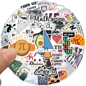 50pcs waterproof math formula graffiti stickers for laptops and guitar decoration