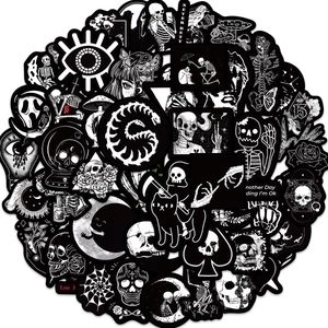 50 pieces of waterproof dark gothic graffiti stickers for guitar and laptop decoration