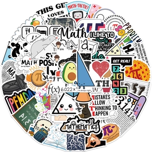 Set of 50 waterproof math formula graffiti stickers for decorating guitars and luggage